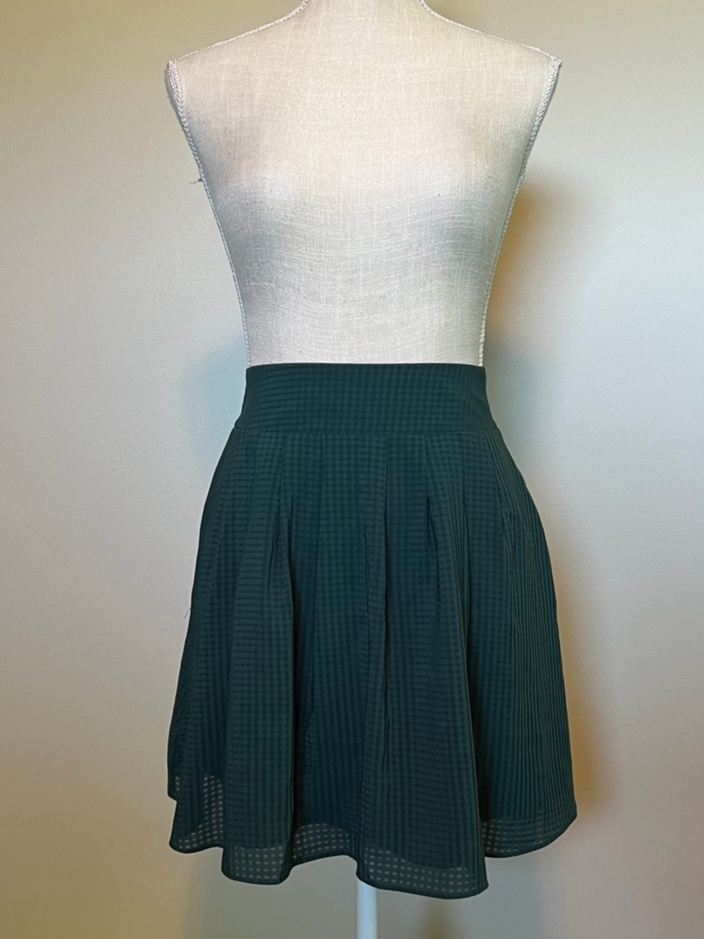 a new day Green Gingham Skater Skirt